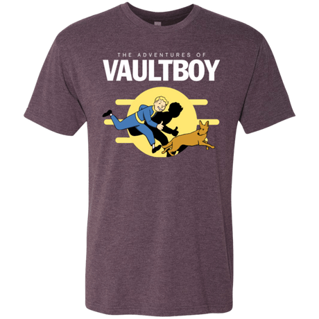 T-Shirts Vintage Purple / Small Boy and his dog Men's Triblend T-Shirt