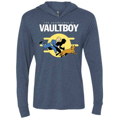 T-Shirts Indigo / X-Small Boy and his dog Triblend Long Sleeve Hoodie Tee