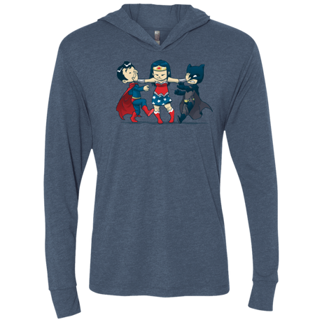 T-Shirts Indigo / X-Small Boys Triblend Long Sleeve Hoodie Tee