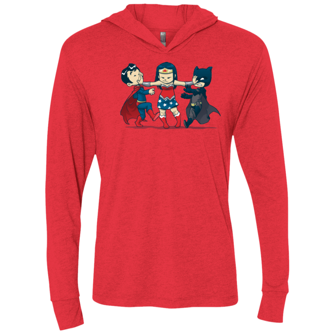 T-Shirts Vintage Red / X-Small Boys Triblend Long Sleeve Hoodie Tee