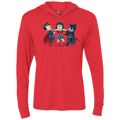 T-Shirts Vintage Red / X-Small Boys Triblend Long Sleeve Hoodie Tee