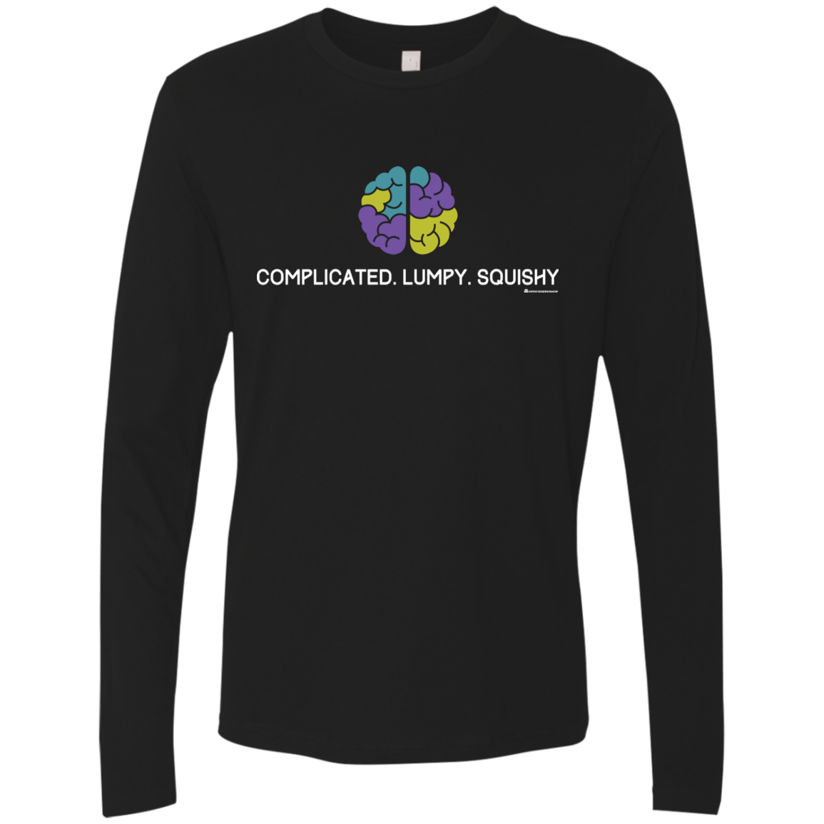 T-Shirts Black / Small Brain Men's Premium Long Sleeve