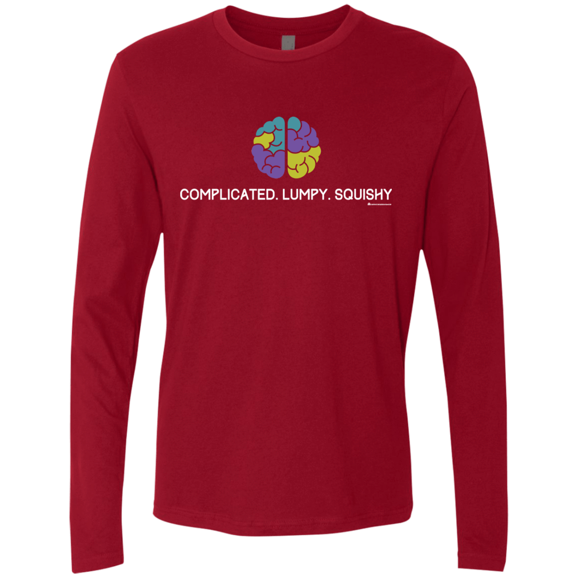 T-Shirts Cardinal / Small Brain Men's Premium Long Sleeve