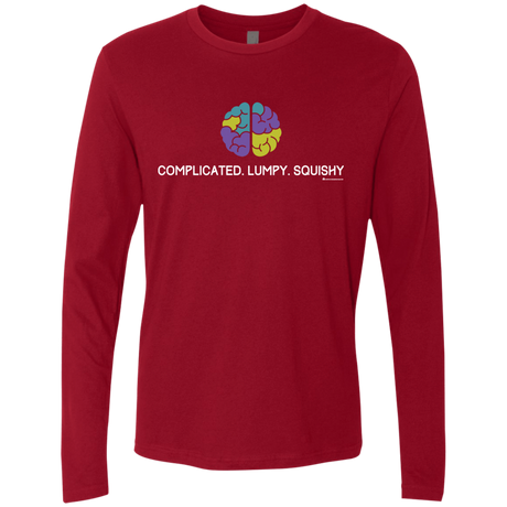 T-Shirts Cardinal / Small Brain Men's Premium Long Sleeve