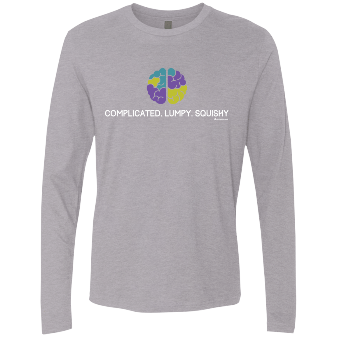T-Shirts Heather Grey / Small Brain Men's Premium Long Sleeve