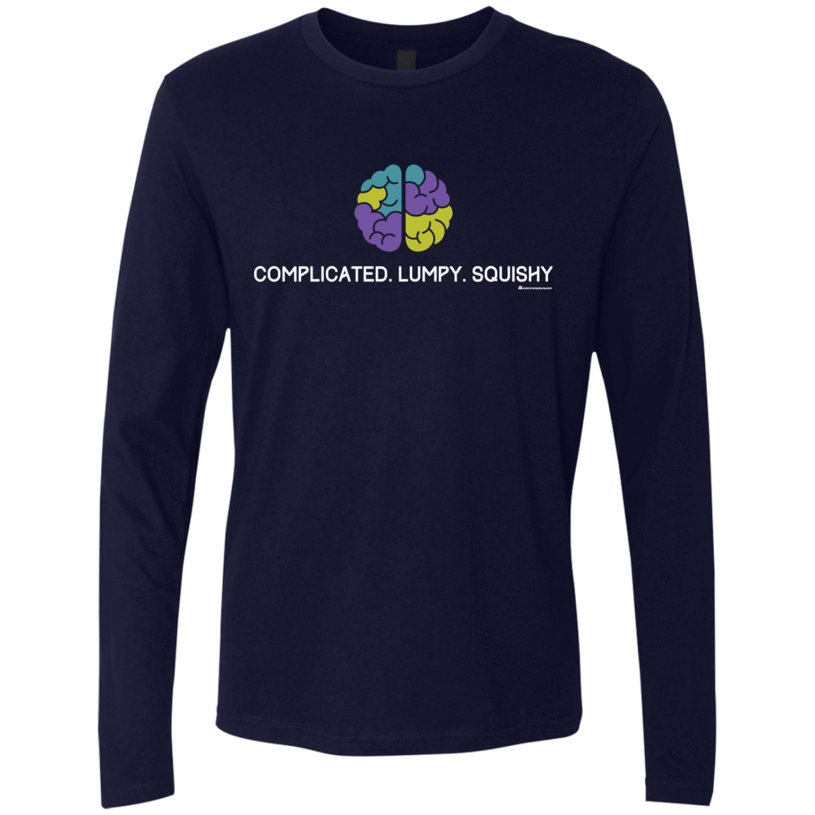 T-Shirts Midnight Navy / Small Brain Men's Premium Long Sleeve