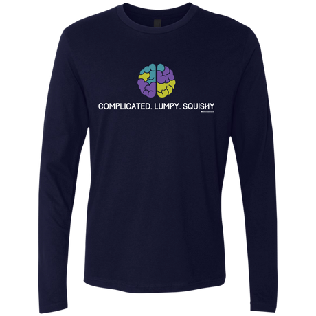 T-Shirts Midnight Navy / Small Brain Men's Premium Long Sleeve