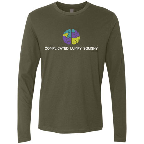 T-Shirts Military Green / Small Brain Men's Premium Long Sleeve