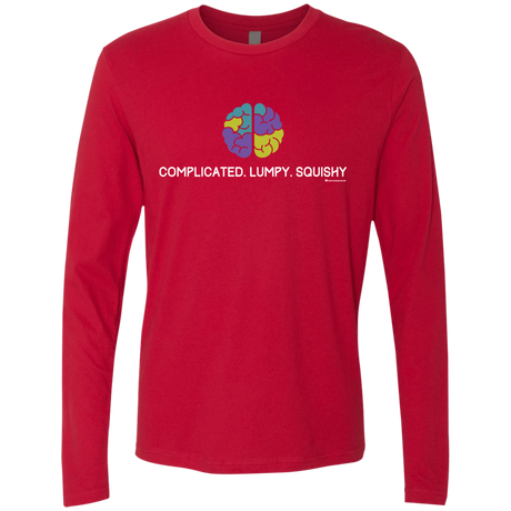 T-Shirts Red / Small Brain Men's Premium Long Sleeve