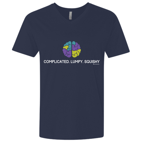 T-Shirts Midnight Navy / X-Small Brain Men's Premium V-Neck