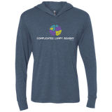 T-Shirts Indigo / X-Small Brain Triblend Long Sleeve Hoodie Tee