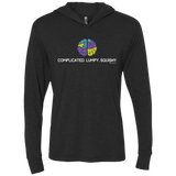 T-Shirts Vintage Black / X-Small Brain Triblend Long Sleeve Hoodie Tee