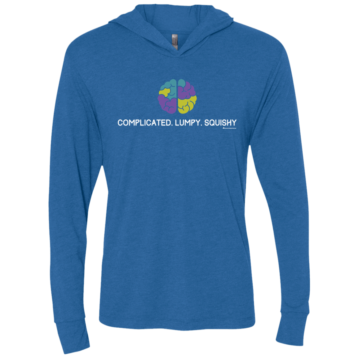 T-Shirts Vintage Royal / X-Small Brain Triblend Long Sleeve Hoodie Tee