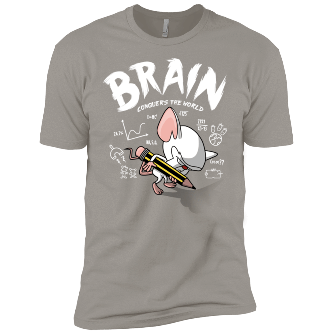T-Shirts Light Grey / YXS Brain vs The World Boys Premium T-Shirt