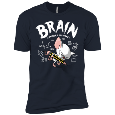 T-Shirts Midnight Navy / YXS Brain vs The World Boys Premium T-Shirt