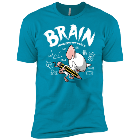 T-Shirts Turquoise / YXS Brain vs The World Boys Premium T-Shirt