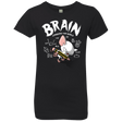 T-Shirts Black / YXS Brain vs The World Girls Premium T-Shirt