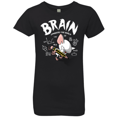 T-Shirts Black / YXS Brain vs The World Girls Premium T-Shirt