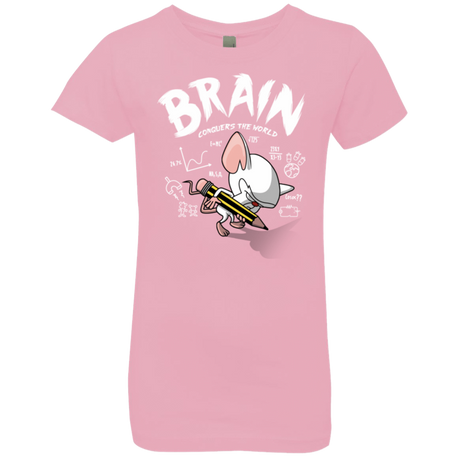 T-Shirts Light Pink / YXS Brain vs The World Girls Premium T-Shirt