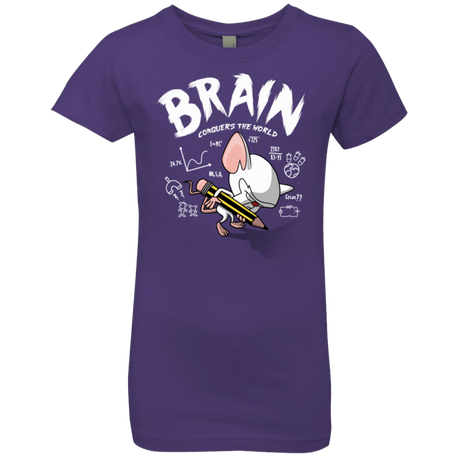 T-Shirts Purple Rush / YXS Brain vs The World Girls Premium T-Shirt