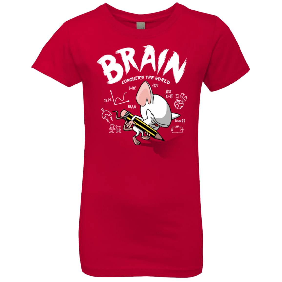 T-Shirts Red / YXS Brain vs The World Girls Premium T-Shirt