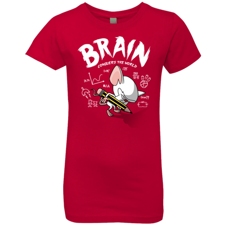 T-Shirts Red / YXS Brain vs The World Girls Premium T-Shirt