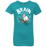 T-Shirts Tahiti Blue / YXS Brain vs The World Girls Premium T-Shirt