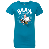 T-Shirts Turquoise / YXS Brain vs The World Girls Premium T-Shirt