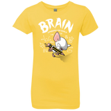 T-Shirts Vibrant Yellow / YXS Brain vs The World Girls Premium T-Shirt