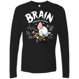 T-Shirts Black / Small Brain vs The World Men's Premium Long Sleeve