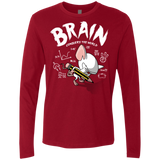 T-Shirts Cardinal / Small Brain vs The World Men's Premium Long Sleeve