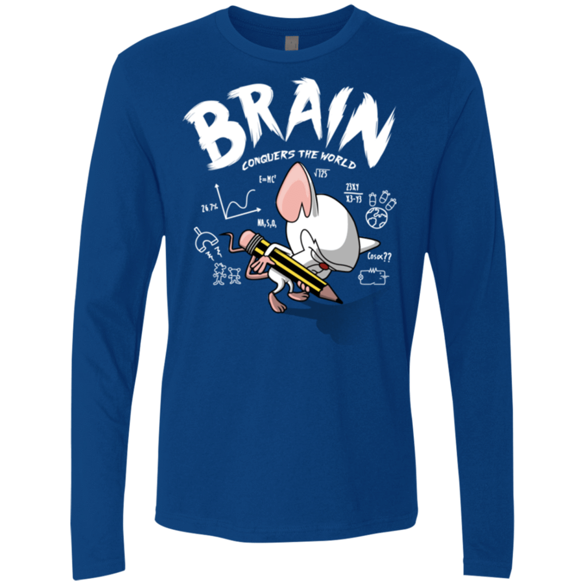 T-Shirts Royal / Small Brain vs The World Men's Premium Long Sleeve