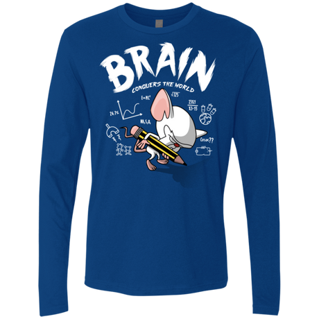 T-Shirts Royal / Small Brain vs The World Men's Premium Long Sleeve