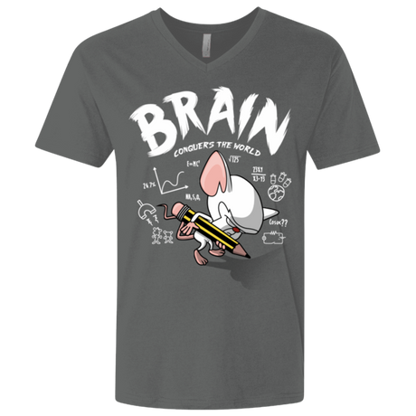 T-Shirts Heavy Metal / X-Small Brain vs The World Men's Premium V-Neck