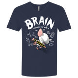 T-Shirts Midnight Navy / X-Small Brain vs The World Men's Premium V-Neck