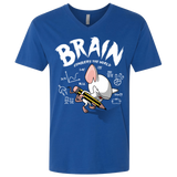 T-Shirts Royal / X-Small Brain vs The World Men's Premium V-Neck