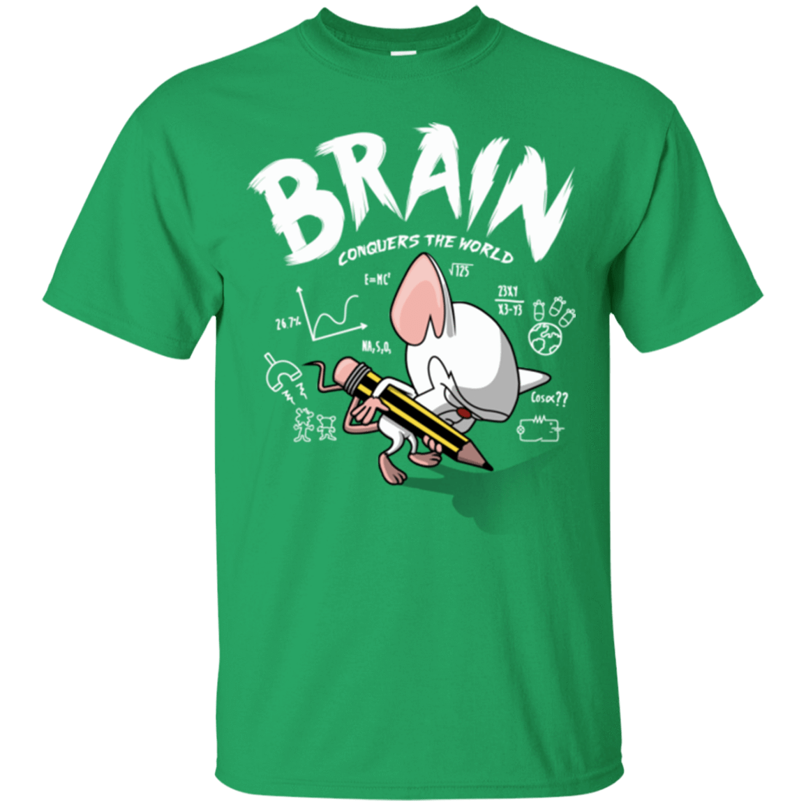 T-Shirts Irish Green / Small Brain vs The World T-Shirt