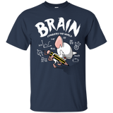 T-Shirts Navy / Small Brain vs The World T-Shirt