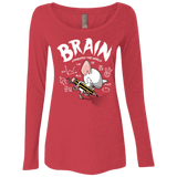 T-Shirts Vintage Red / Small Brain vs The World Women's Triblend Long Sleeve Shirt