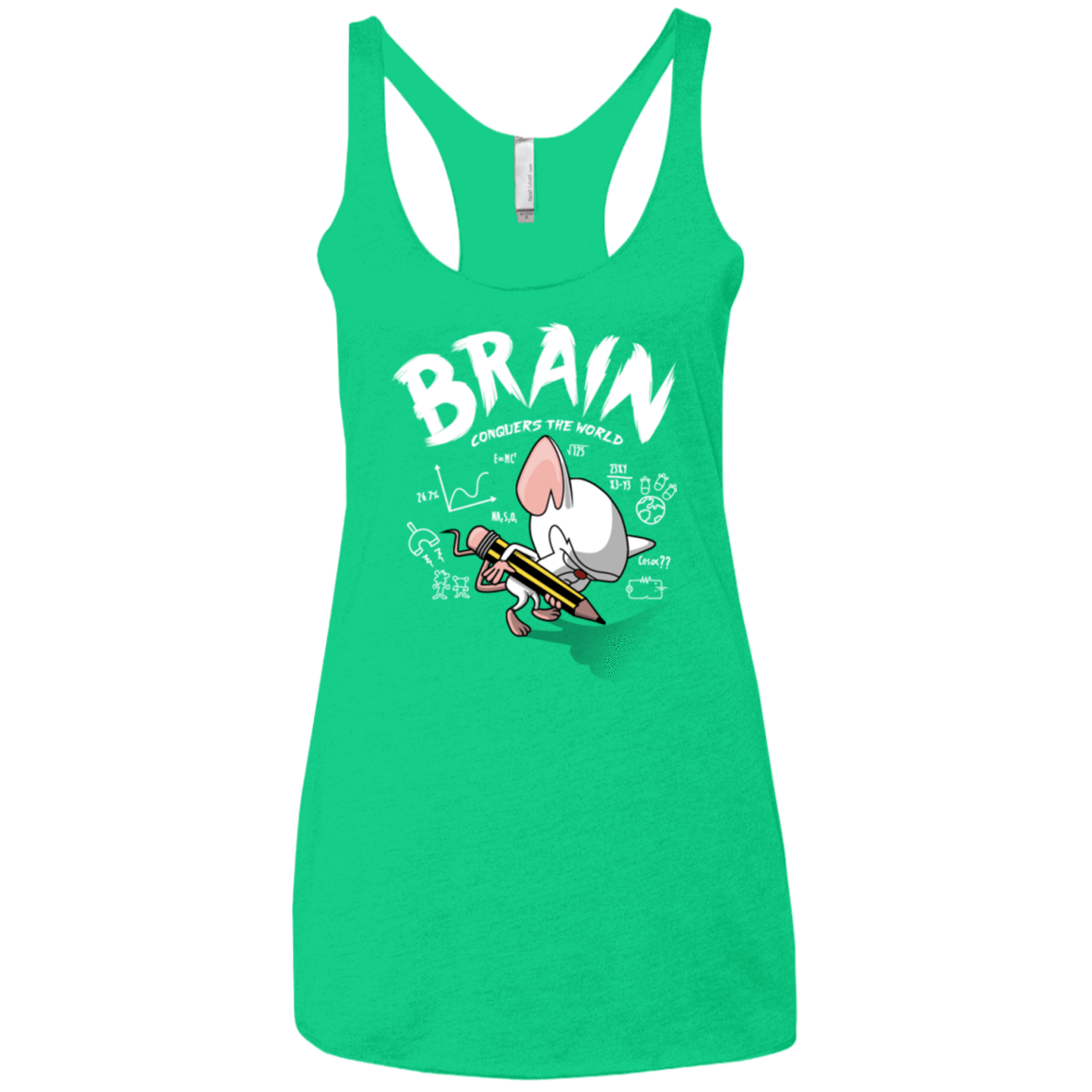 T-Shirts Envy / X-Small Brain vs The World Women's Triblend Racerback Tank