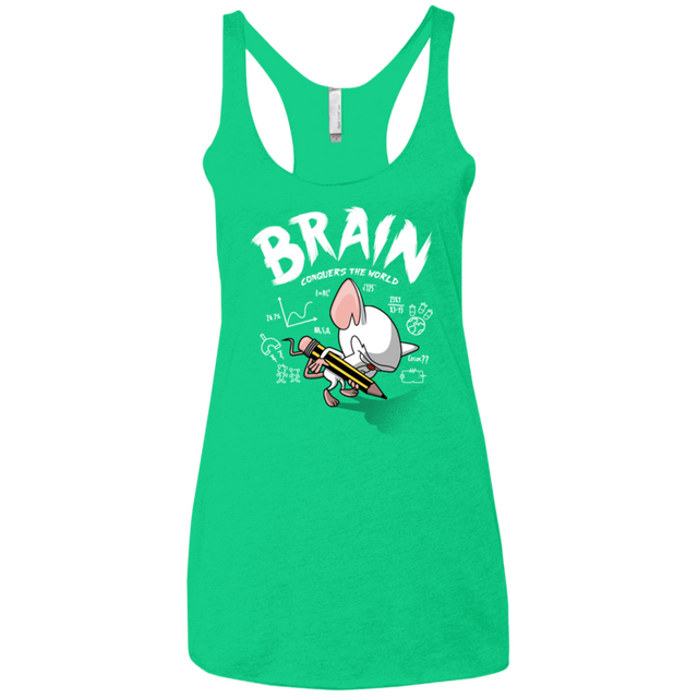 T-Shirts Envy / X-Small Brain vs The World Women's Triblend Racerback Tank