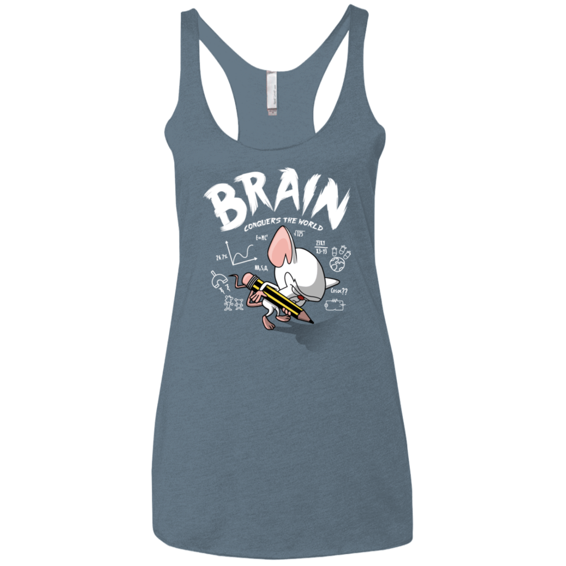 T-Shirts Indigo / X-Small Brain vs The World Women's Triblend Racerback Tank