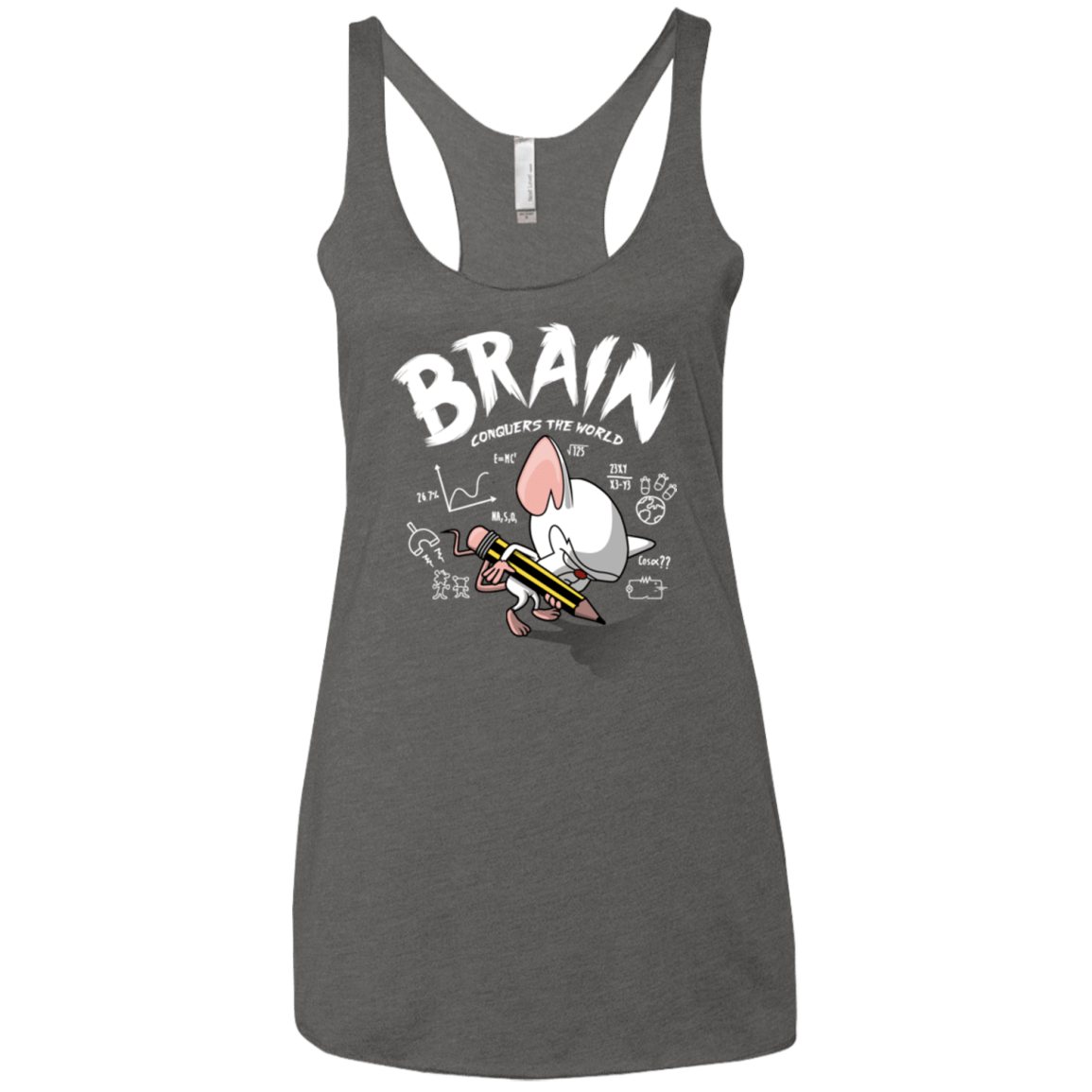 T-Shirts Premium Heather / X-Small Brain vs The World Women's Triblend Racerback Tank