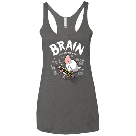 T-Shirts Premium Heather / X-Small Brain vs The World Women's Triblend Racerback Tank