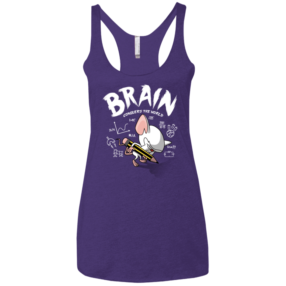 T-Shirts Purple / X-Small Brain vs The World Women's Triblend Racerback Tank