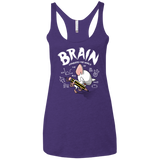 T-Shirts Purple / X-Small Brain vs The World Women's Triblend Racerback Tank