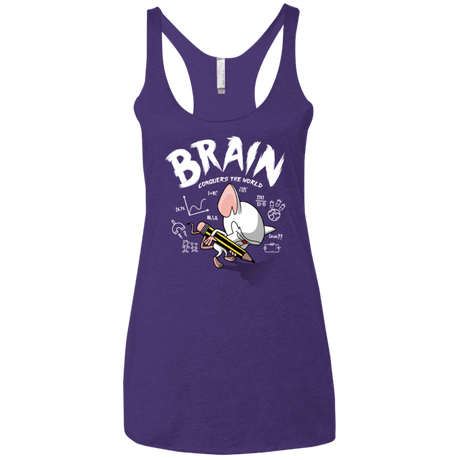 T-Shirts Purple / X-Small Brain vs The World Women's Triblend Racerback Tank