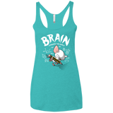 T-Shirts Tahiti Blue / X-Small Brain vs The World Women's Triblend Racerback Tank