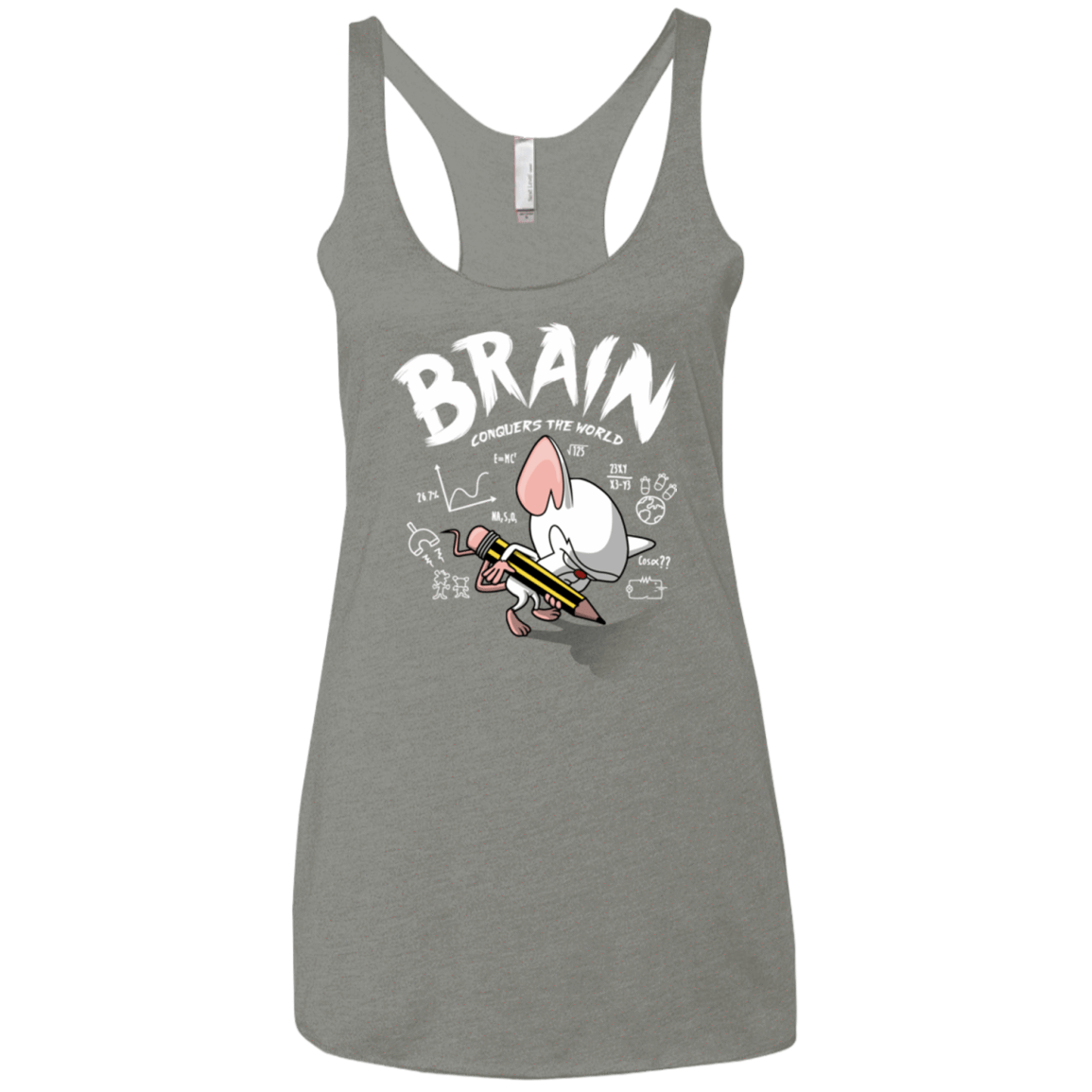 T-Shirts Venetian Grey / X-Small Brain vs The World Women's Triblend Racerback Tank