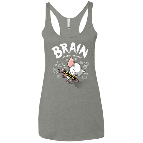 T-Shirts Venetian Grey / X-Small Brain vs The World Women's Triblend Racerback Tank